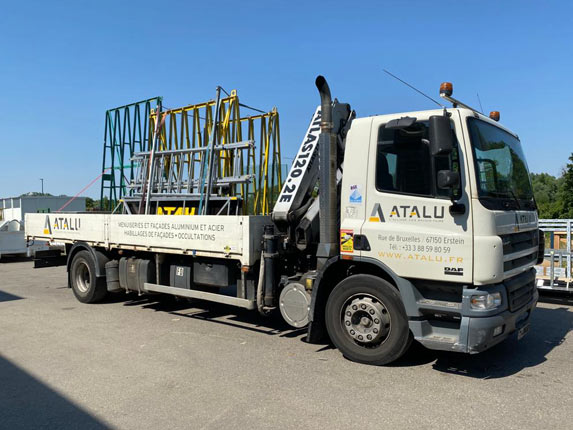 Camion Atalu, pose de structure Aluminium en Alsace et le Grand Est